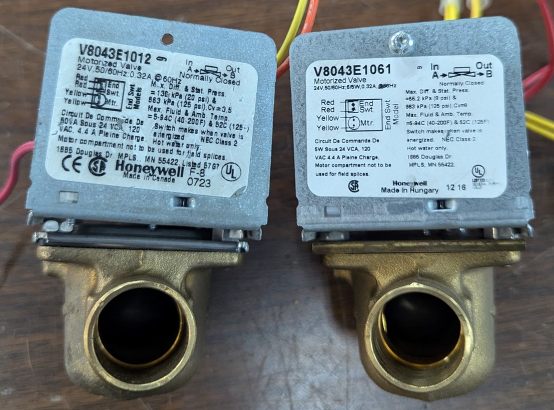 Honeywell Zone Valves