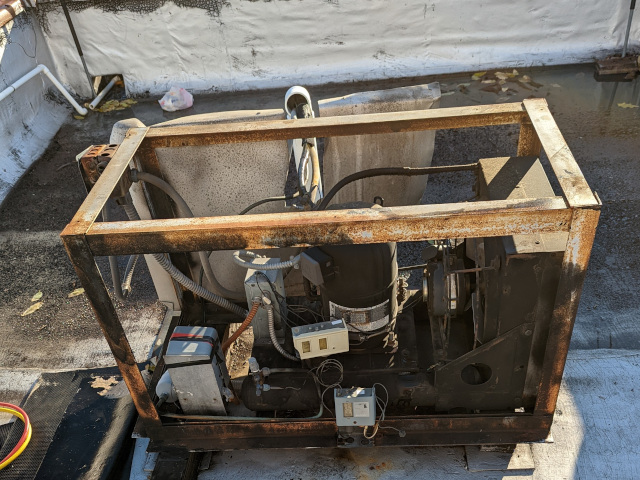 A walkin cooler condensing units that requires immidiate replacement and not worth repair