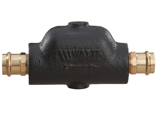 Image of a scoop watts air seperator also called purger used for boiler in residential heating